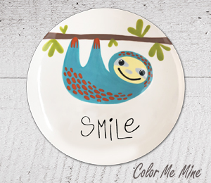 Woodlands Sloth Smile Plate