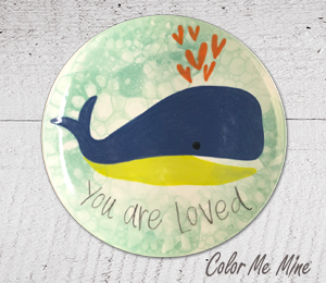 Woodlands Whale Love Plate
