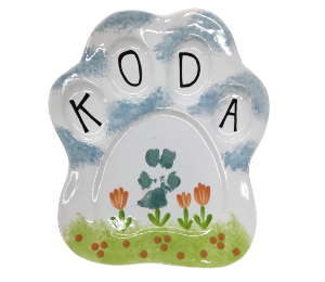 Woodlands Paw Print Plate