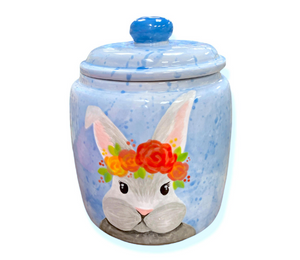Woodlands Watercolor Bunny Jar