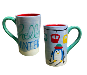 Woodlands Skiing Penguin Mug