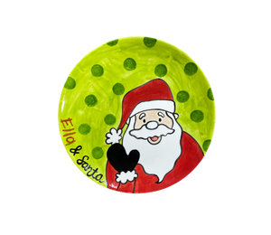 Woodlands Peeking Santa Plate