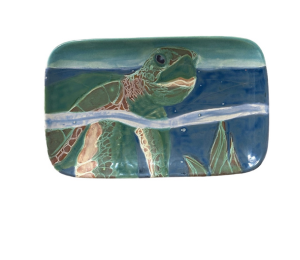 Woodlands Swimming Turtle Plate
