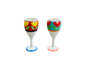 Woodlands Floral Wine Glass Set
