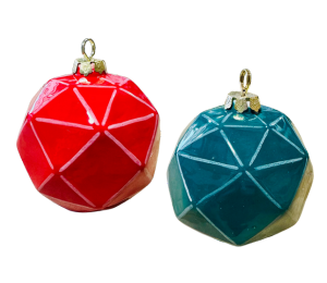 Woodlands Jewel Toned Faceted Ornament