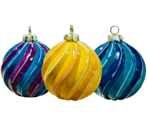 Woodlands Jewel Toned Spiral Ornament